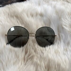 Marc Jacobs Gold and Black Round Sunglasses